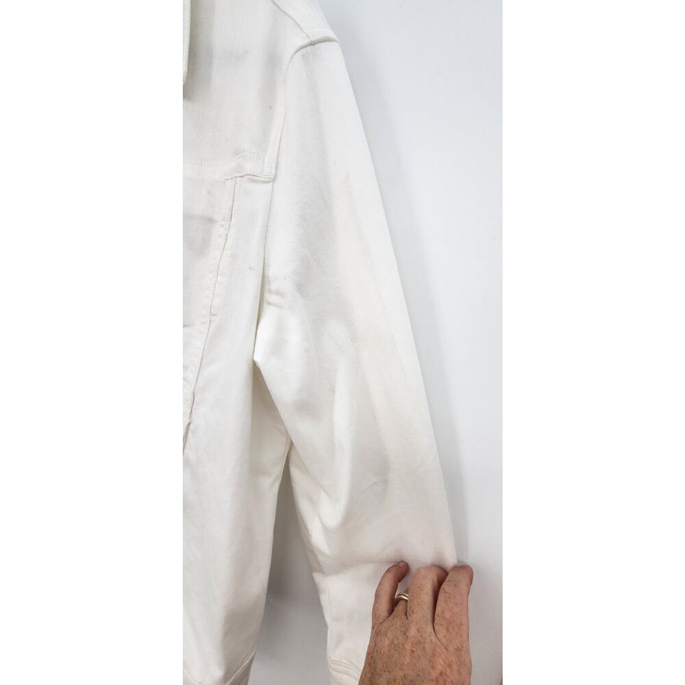 New NWT Chico's Denim No Stain Alabaster White‎ Strech Jacket Size 3 P 16/18 P - Picture 10 of 11